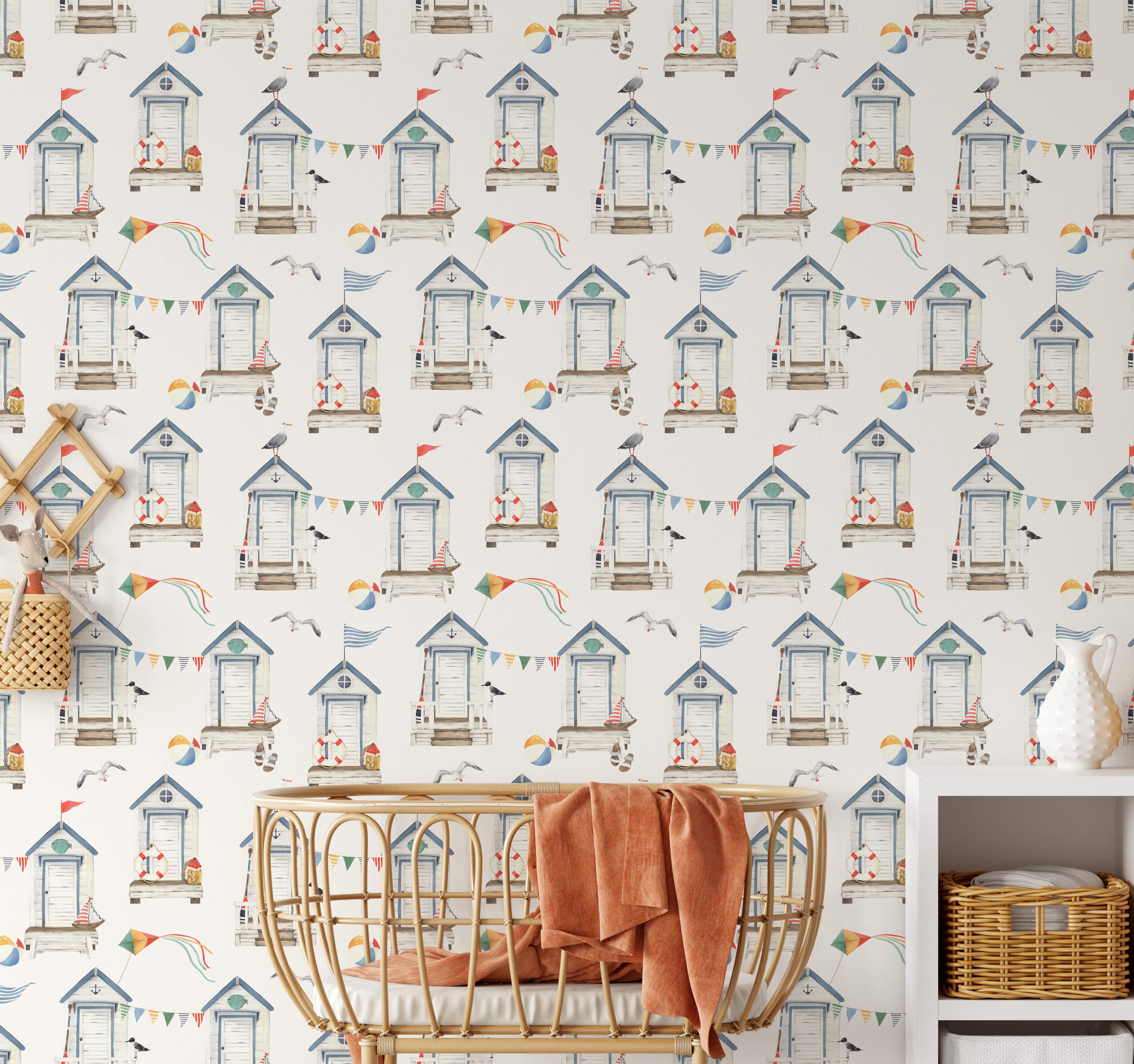 Beach Hut Wallpaper
